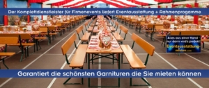 Eventausstattung Oberbayern, Niederbayern, Schwaben, Oberpfalz und Franken