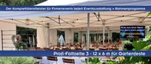Eventausstattung Oberbayern, Niederbayern, Schwaben, Oberpfalz und Franken