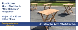 Eventausstattung Oberbayern, Niederbayern, Schwaben, Oberpfalz und Franken