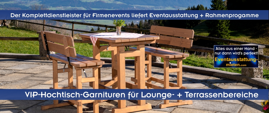 Eventausstattung Oberbayern, Niederbayern, Schwaben, Oberpfalz und Franken