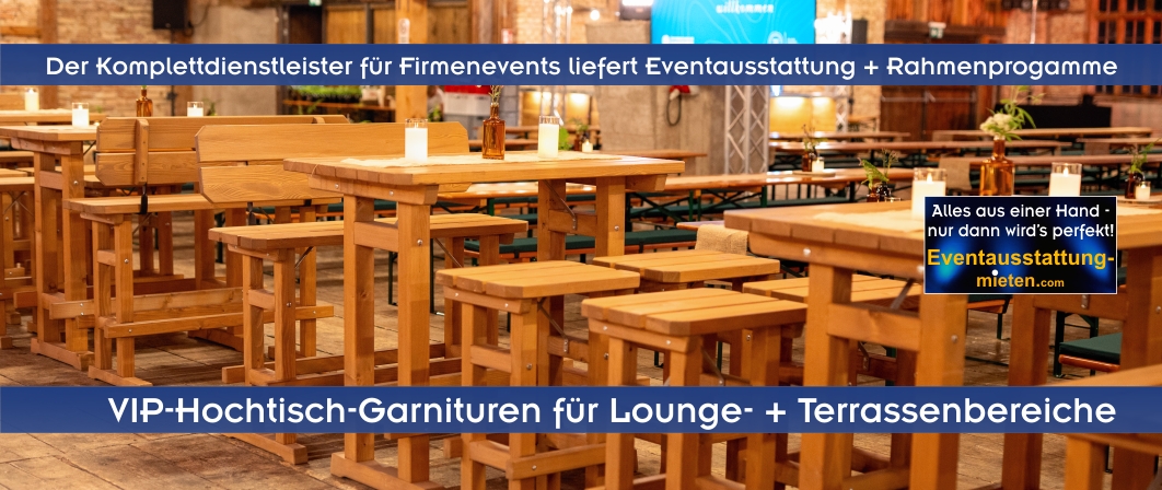Eventausstattung Oberbayern, Niederbayern, Schwaben, Oberpfalz und Franken