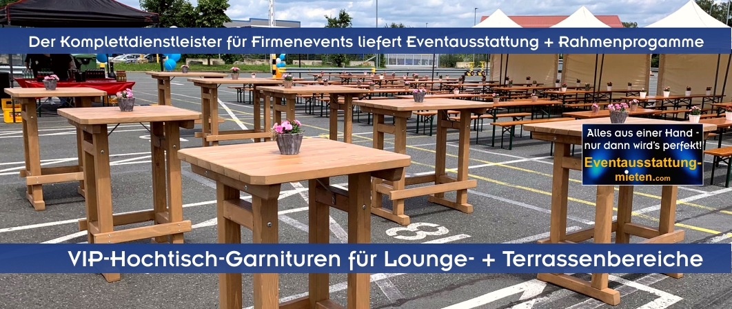 Eventausstattung Oberbayern, Niederbayern, Schwaben, Oberpfalz und Franken